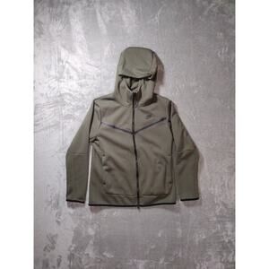 Nike Sportswear Tech Fleece Hoodie Mens Large Green Black Full Zip Athleisure